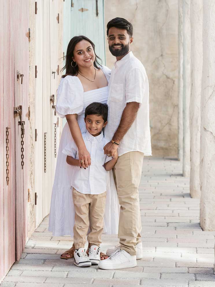 Priya, Nil, and Liam Patel